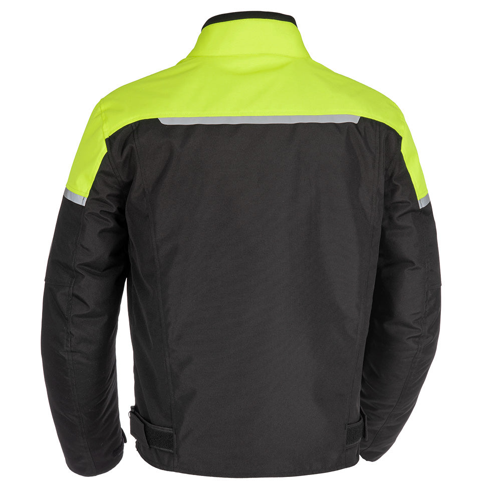 XL- Spartan Short Jacket Black/Fluo Motorcycle Jacket